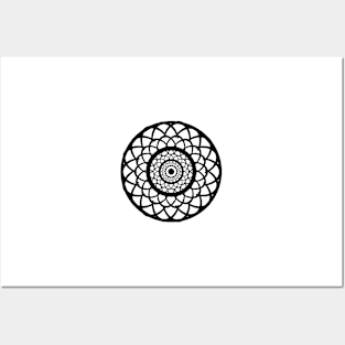 Round graphic, geometric decorative, mandalas or henna design in vector. Posters and Art